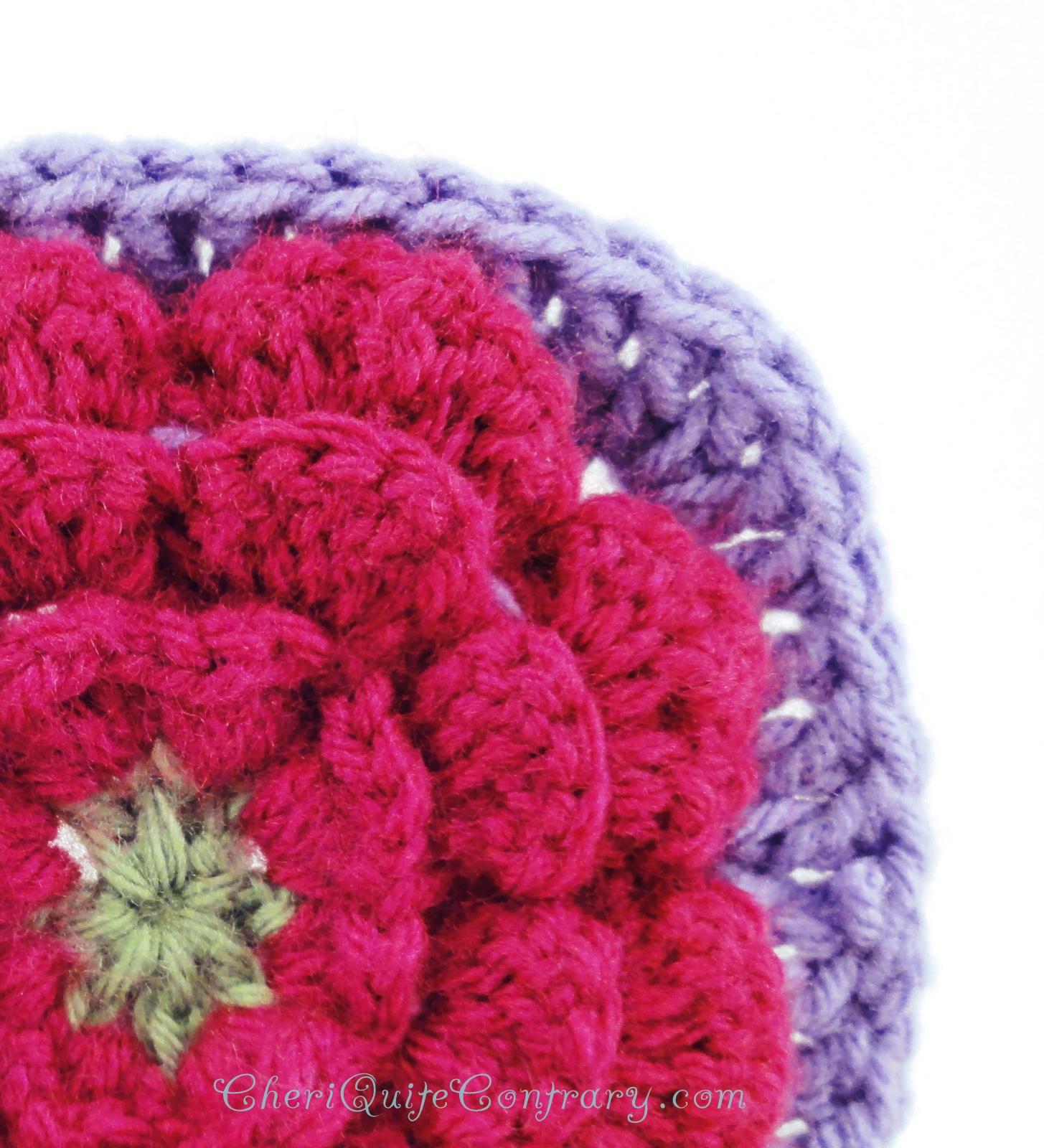 Cheri Quite Contrary Flower Granny Square