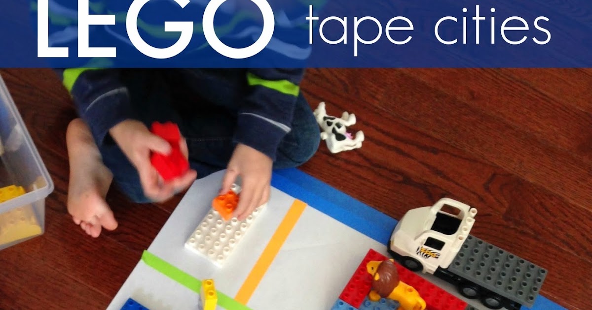 Toddler Approved! Tape Cities with LEGO