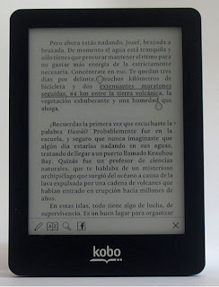 Menú Kobo Glo