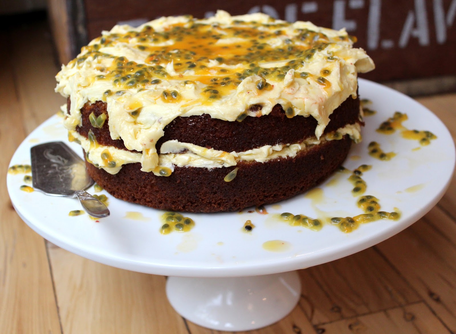 Coconut Cake with Passionfruit Butter Frosting Desire Empire