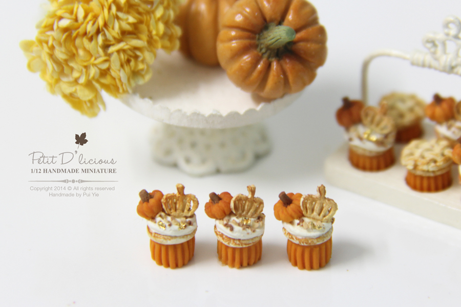 Dollhouse Miniature Handcrafted Fall Halloween Making Pumpkin Cookies w dough 