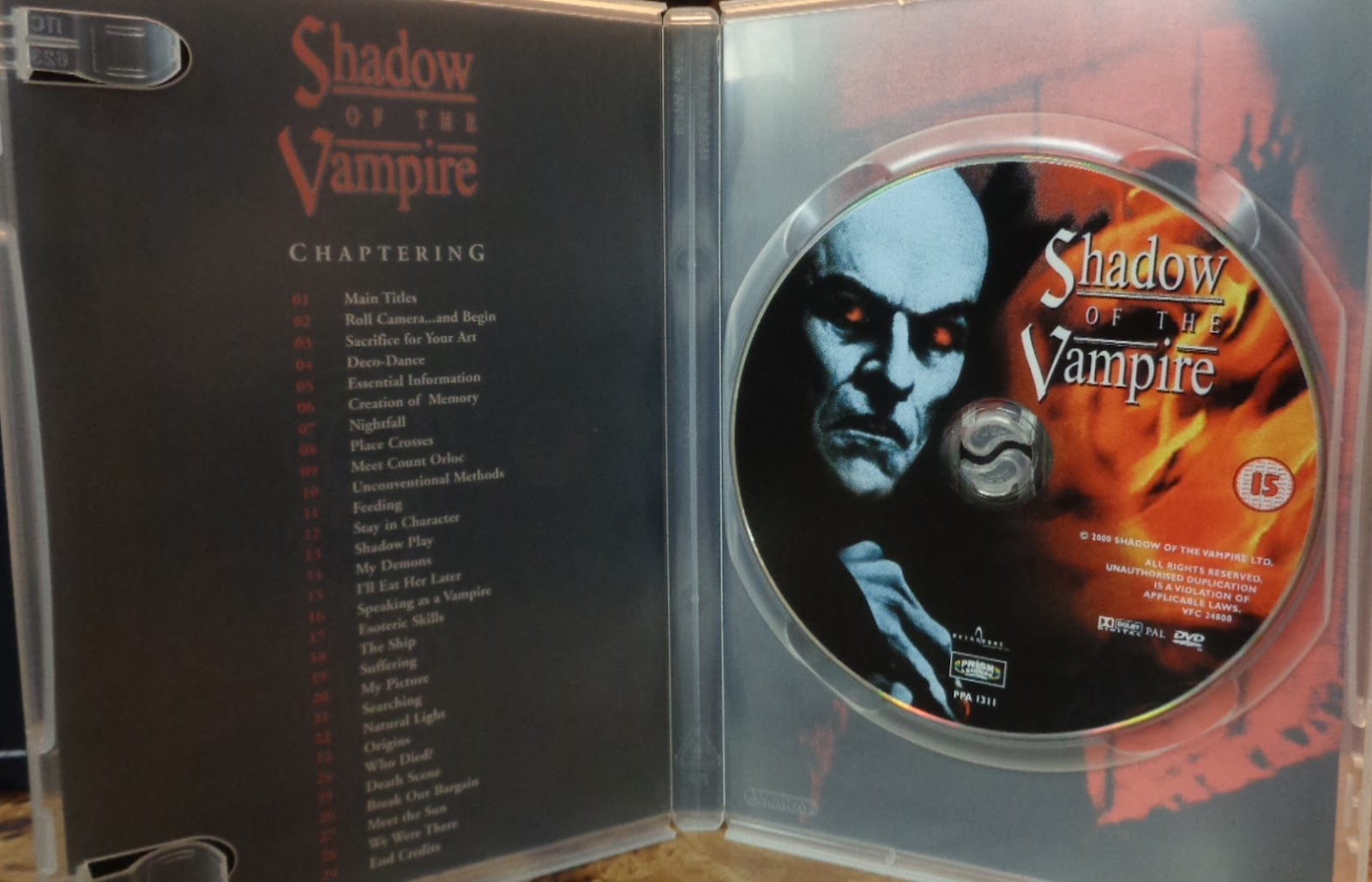 Movies on DVD and Blu-ray: Shadow of the Vampire (2000)