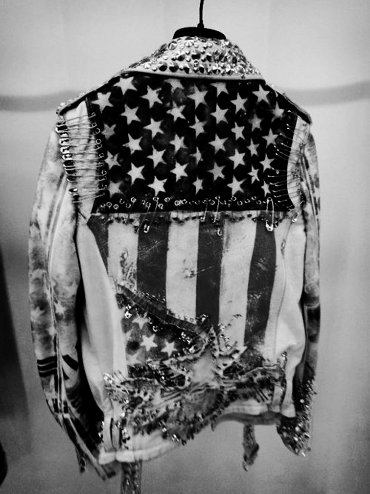 Americana Flag Denim Punk Jacket