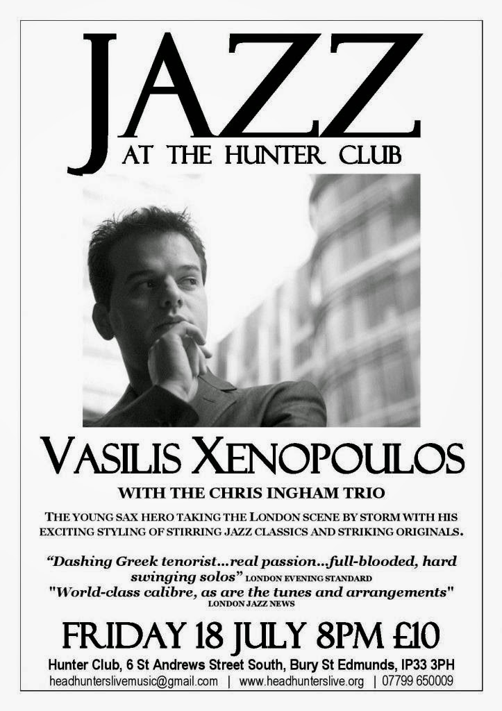 VASILIS XENOPOULOS (saxophones) Headhunters Jazz Club, Bury St Edmund