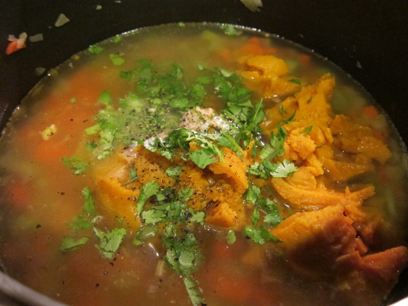 Belle's Baking Chicken Pumpkin Soup