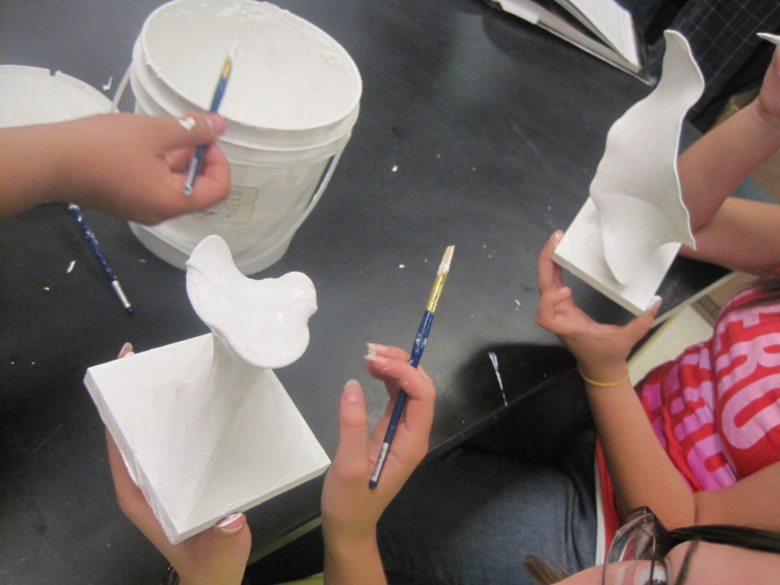 Art Warriors Mrs. Hussey's 9th Art IINylon Stocking Sculpture