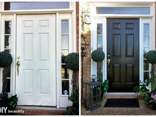 Front Door Makeover with New Paint