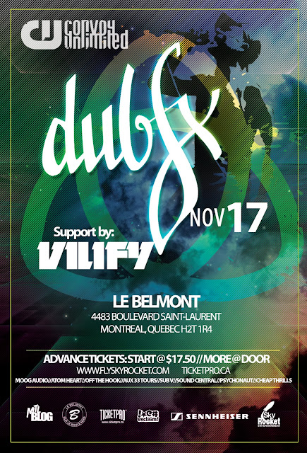 Dub Fx in Montreal 2013 Sunday November 17 2013 at Le Belmont with CAde and VILIFY