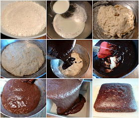 sourdough chocolate cake process