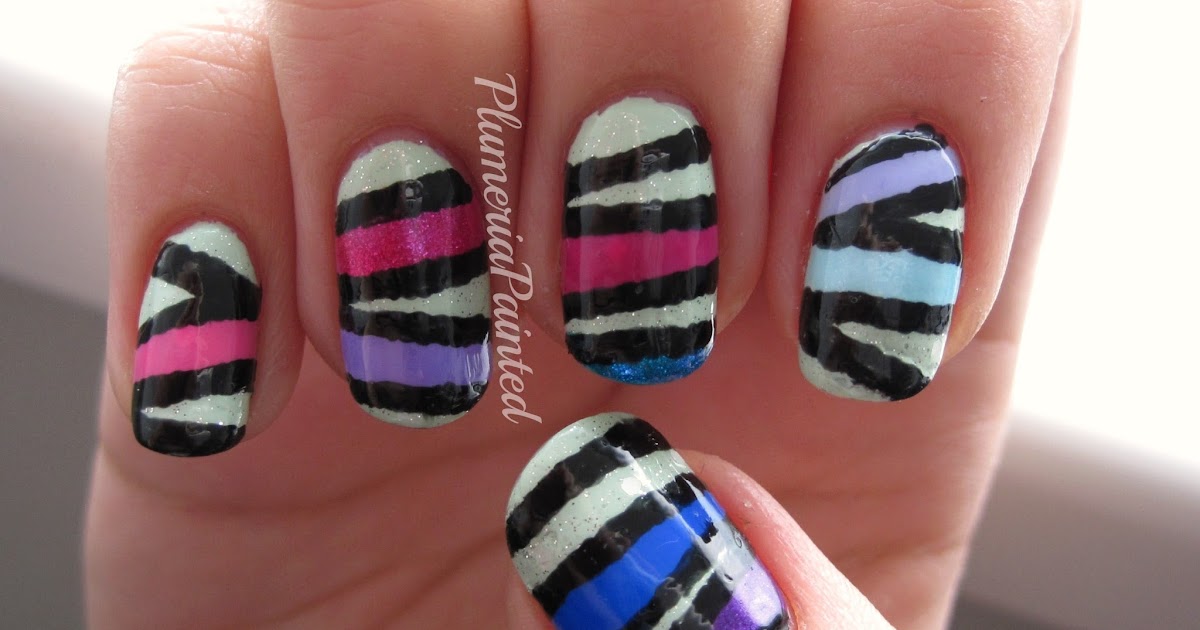 5. Brown and Black Striped Nail Art - wide 1