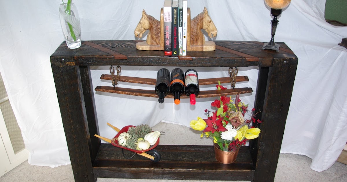 Reclaimed Rustics Rustic Sofa Table/Wine Storage