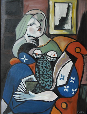 Picasso " Donna con Libro " Angela Frattalemi