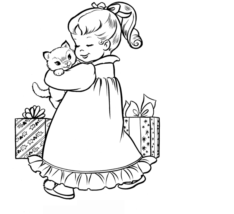 Cute Little Baby play With Toy Coloring Drawing Free wallpaper