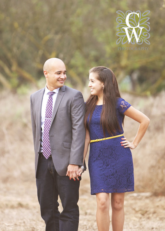 engagement portrait open field