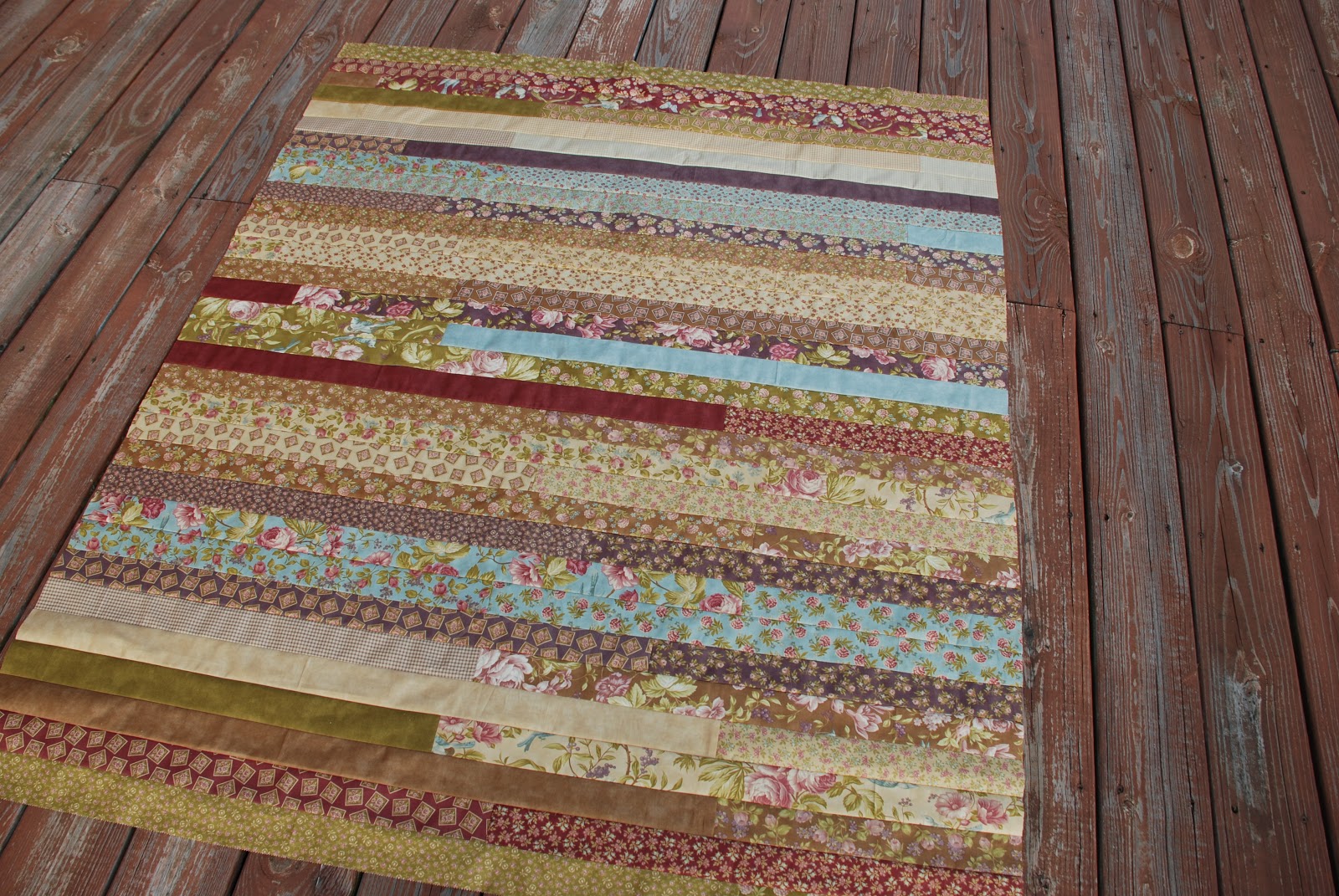 Spun Sugar Quilts: Jelly Roll Race Quilt Top #6