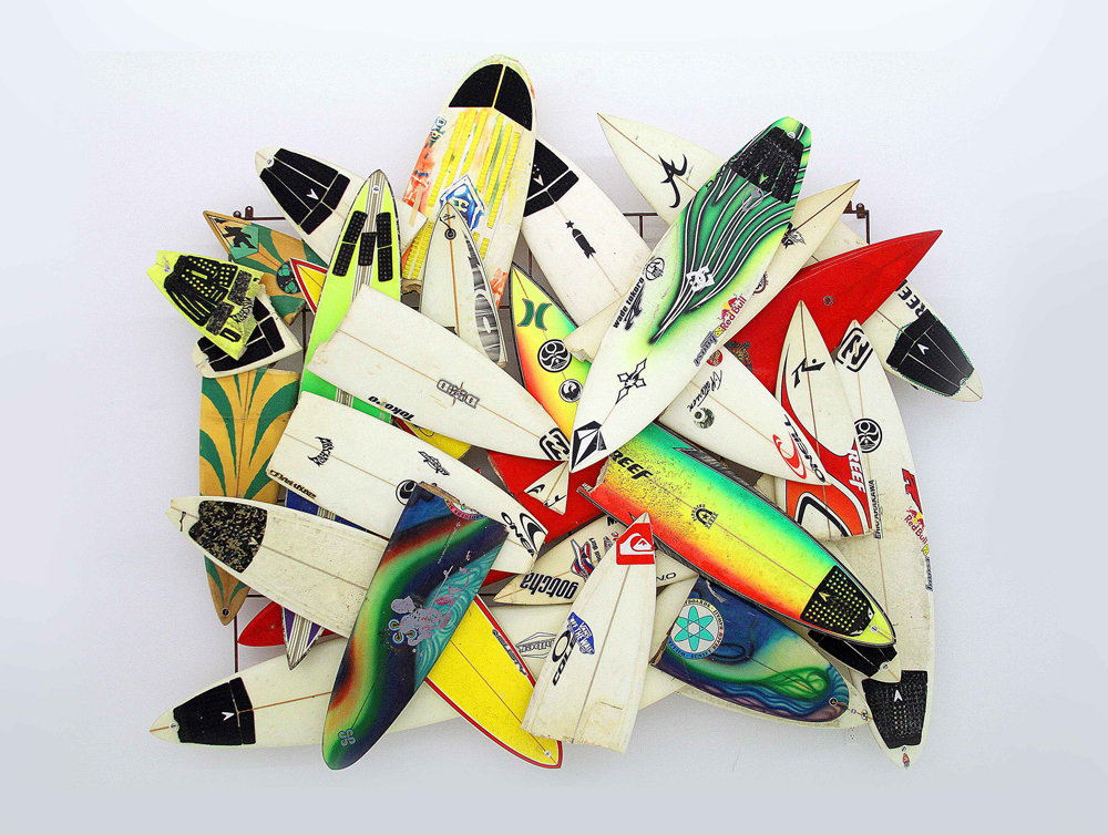 Broken Surfboards Recycled into Eclectic Sculptures Junkculture