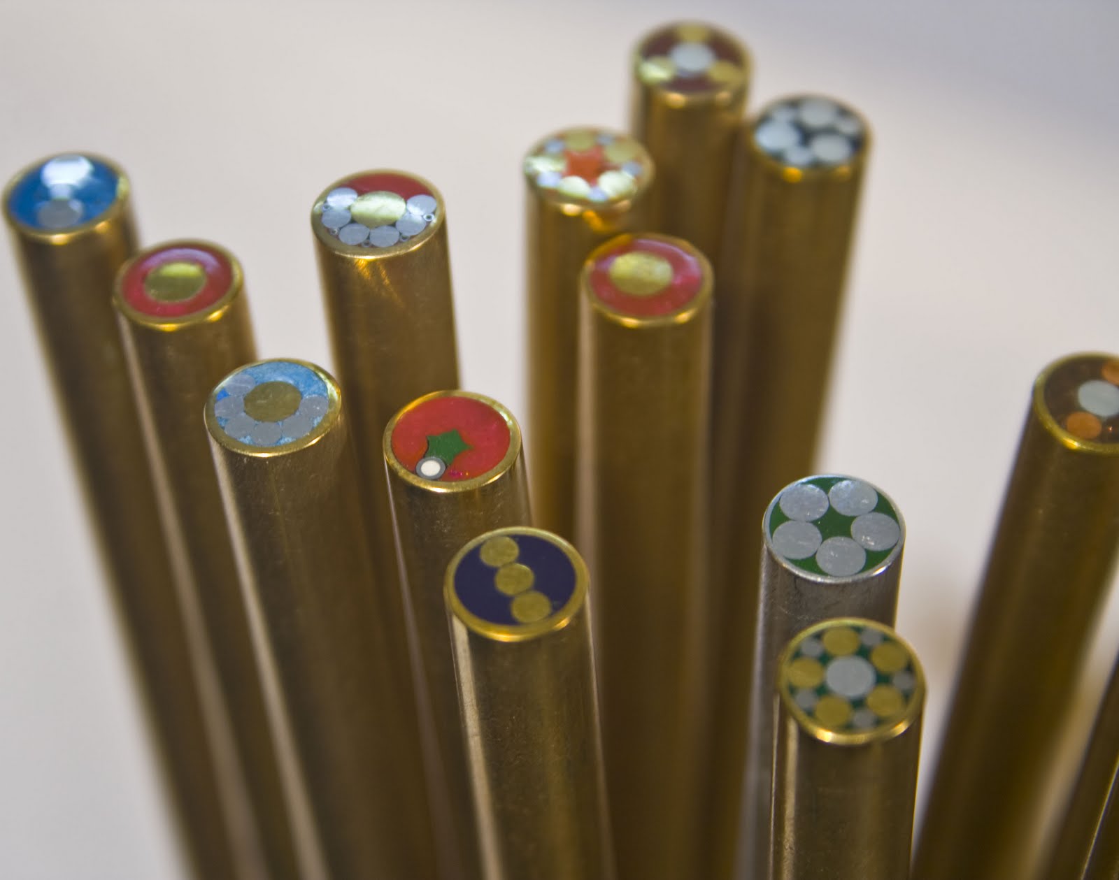 Damascus World Custom Handmade Mosaic Pins