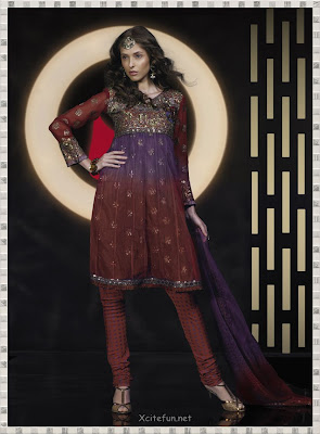 Anarkali Umbrella Frock Dress With Churidar Pajama