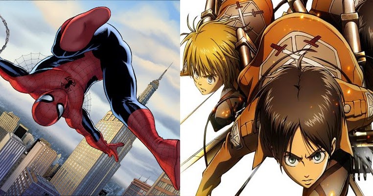 crossover homem-aranha shingeki no kyojin