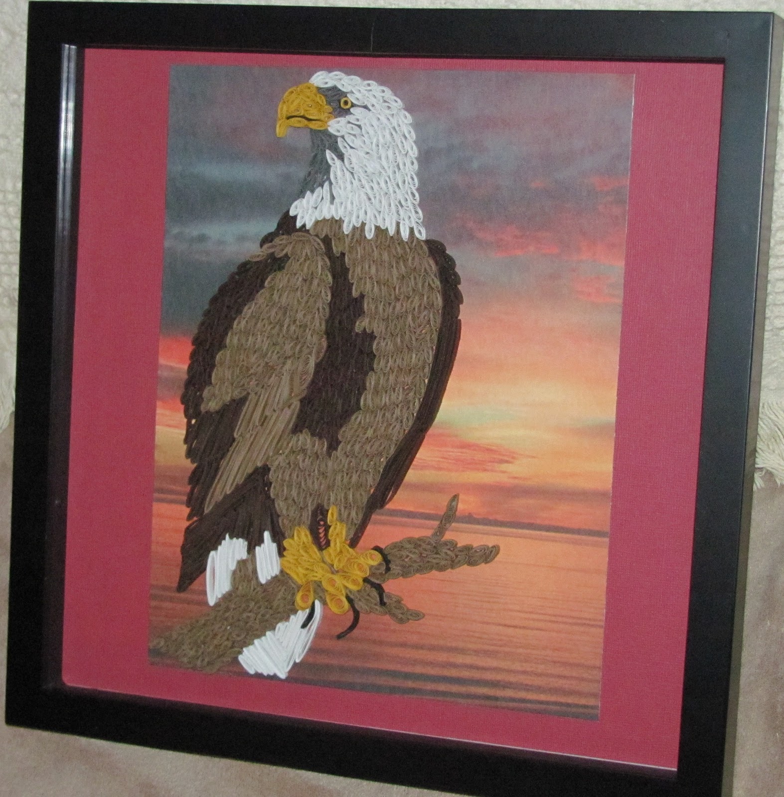 Chillin with Quillin (By Paula Hogue ) Quilled Eagle