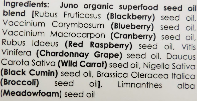 Sunday Riley Juno Hydroactive Cellular Face Oil Ingredients List