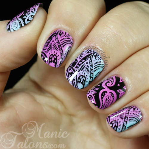 Mani with Messy Mansion MM48 - the Paisley Plate