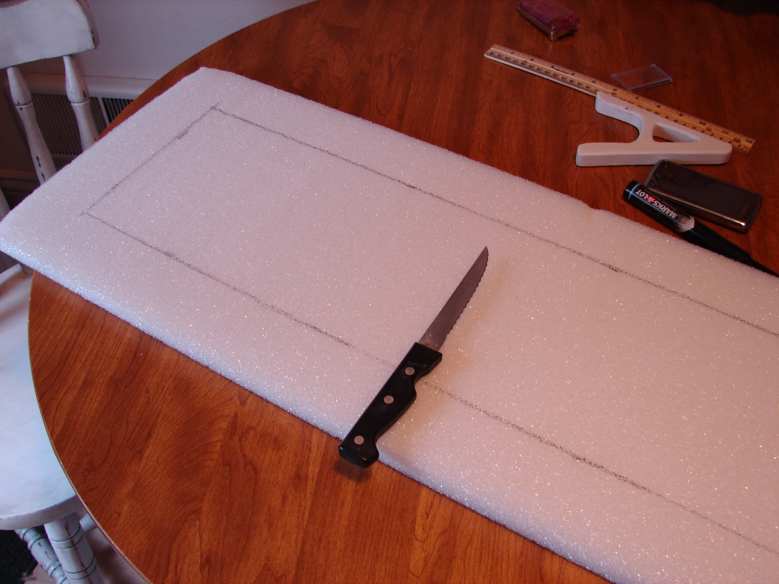 styrofoam frames... A girl and a glue gun