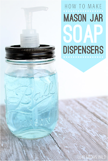 LoveGrowsWild.com | DIY Mason Jar Soap Dispensers