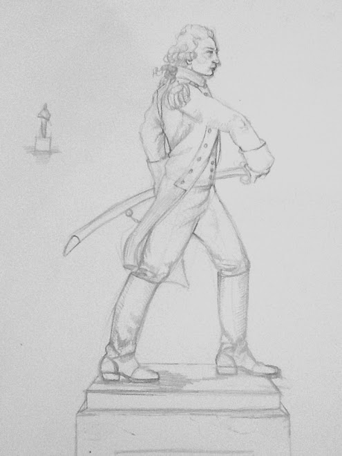 Plan for lafayette statue at the Moland house