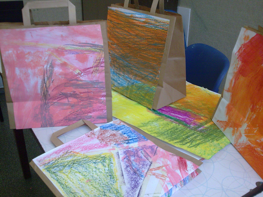 visual art instructor Personal Art PaperBag Profolio, Special Ed School