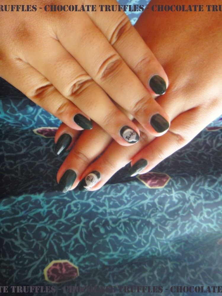 Chocolate Truffle Nails Supernatural Sam and Dean Winchester Nails