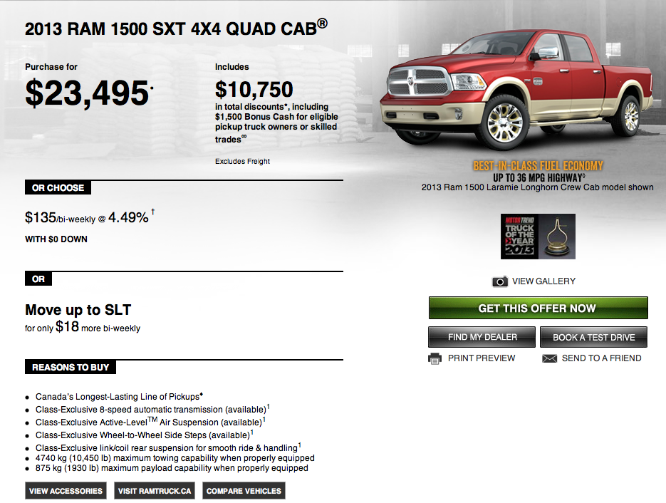 Top 13 BestSelling Trucks In Canada April 2013 GCBC