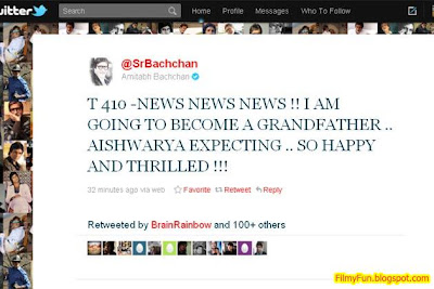 Click on the Image for Larger View Amitabh Bachchan Tweets Aishwarya Pregnant_FilmyFun.blogspot.com
