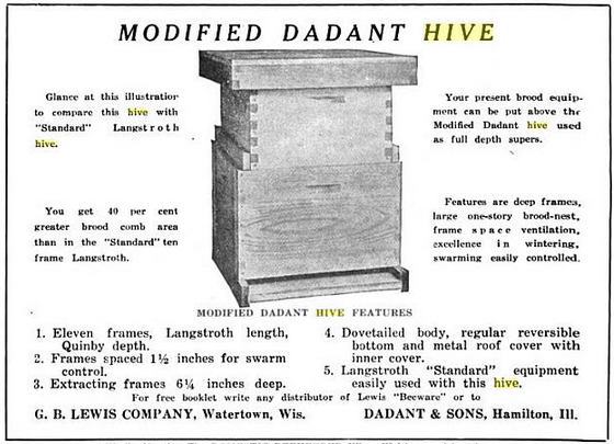 Modified Dadant Hive.