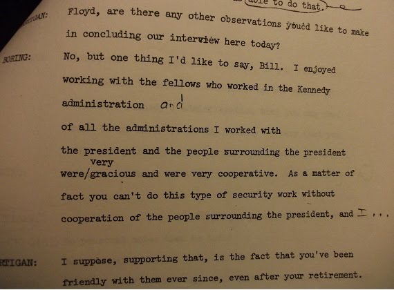 From Floyd Boring's 1976 JFK Library Oral History, released only in the late 1990's via my help!