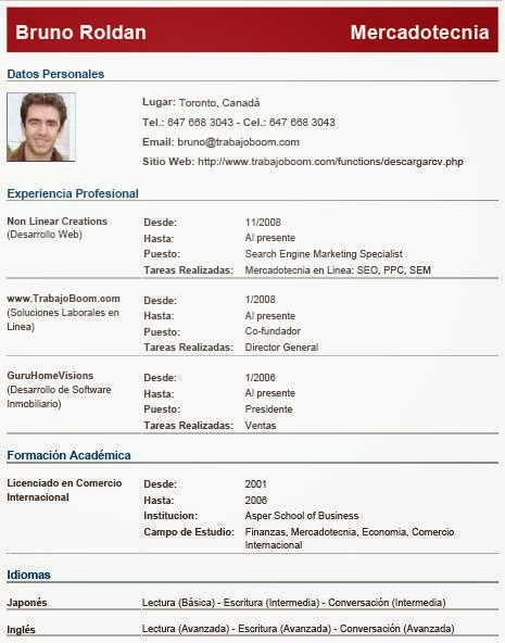 elaborar un curriculum vitae ejemplos elaborar un curriculum vitae ejemplos