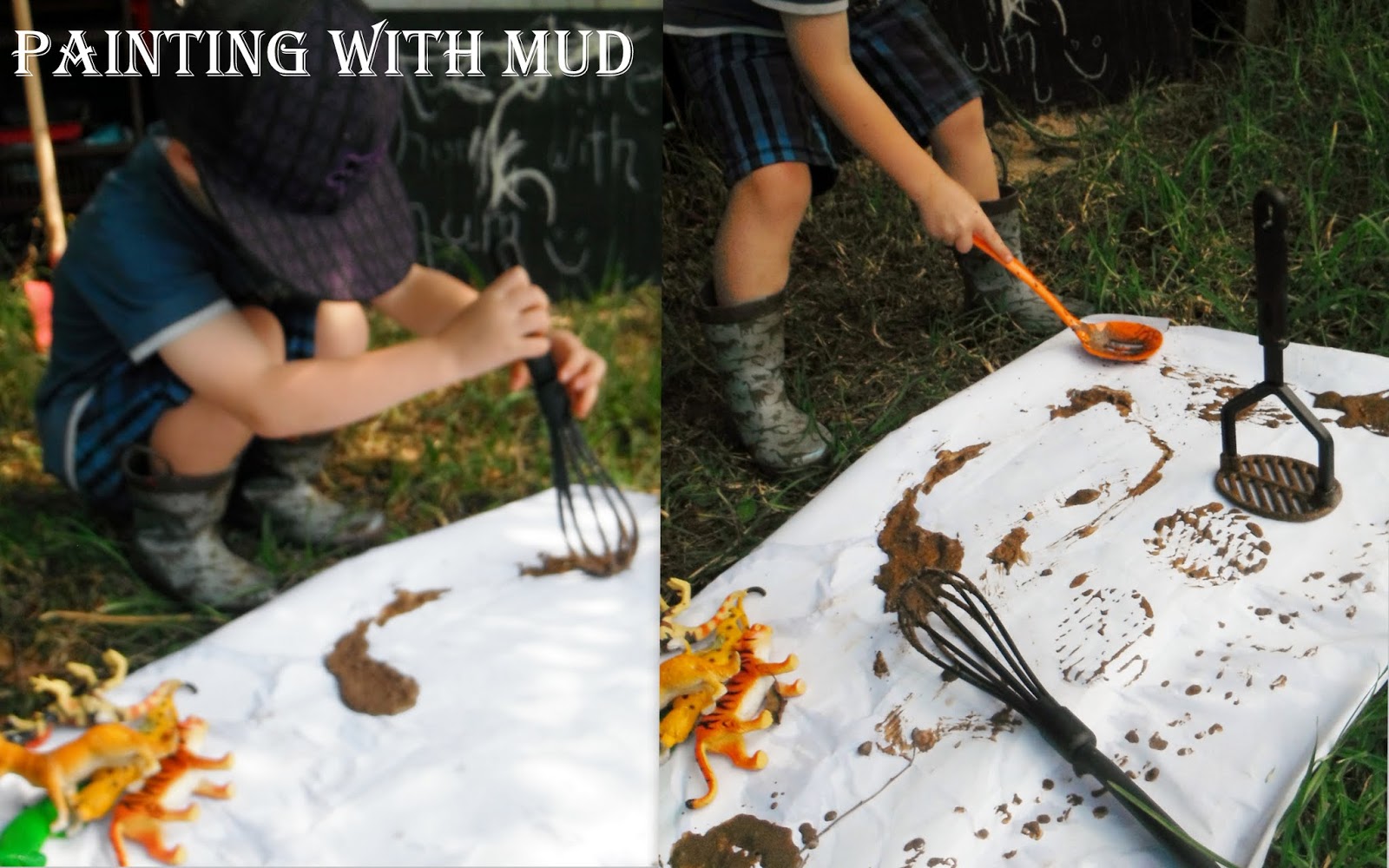 Adventures At Home With Mum Mud Painting Its Process Art