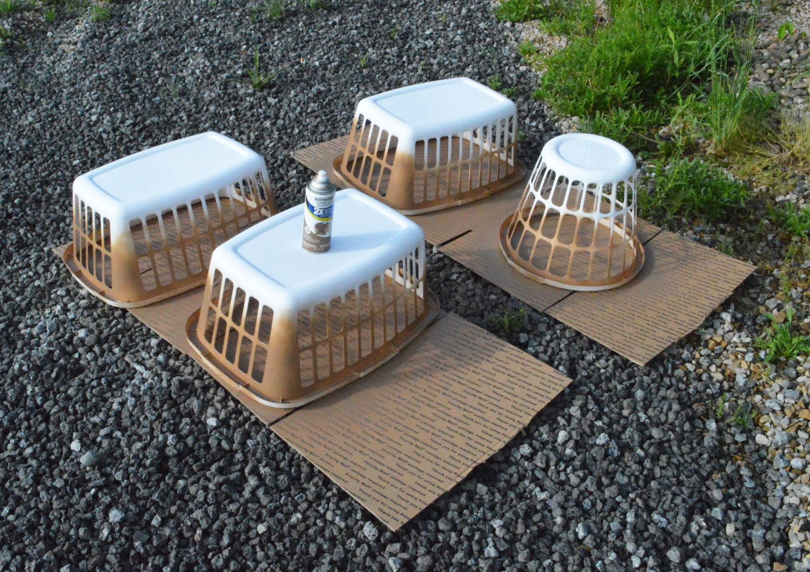 The Chic Burlap Boutique Blog Laundry Basket Gardening How to Turn Cheap Everyday Laundry