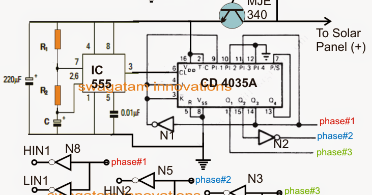 Solar 3 Phase Inverter Circuit - Electronic Circuit Projects