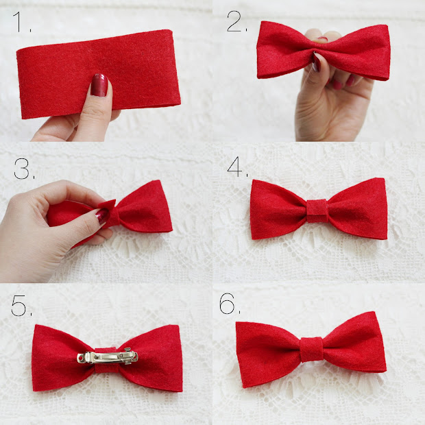 little red bowtalk diy felt hair