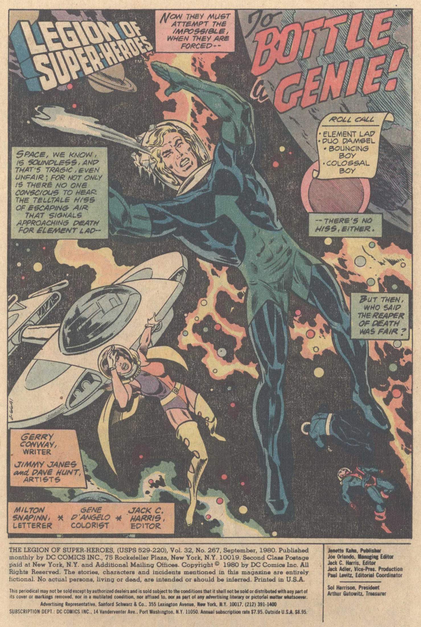 Read Online Legion Of Super Heroes 1980 Comic Issue 267