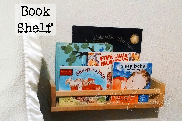 Nesting, Crafting: Preparing for Baby #3 {book shelf} via A Cloth Life
