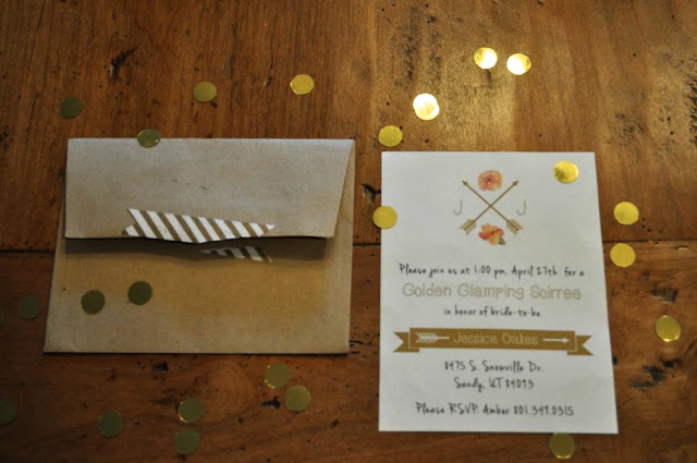 Glamping Themed Bridal Shower || via Golden Swank
