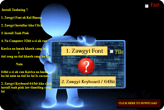 zawgyi font for windows 7 32bit download