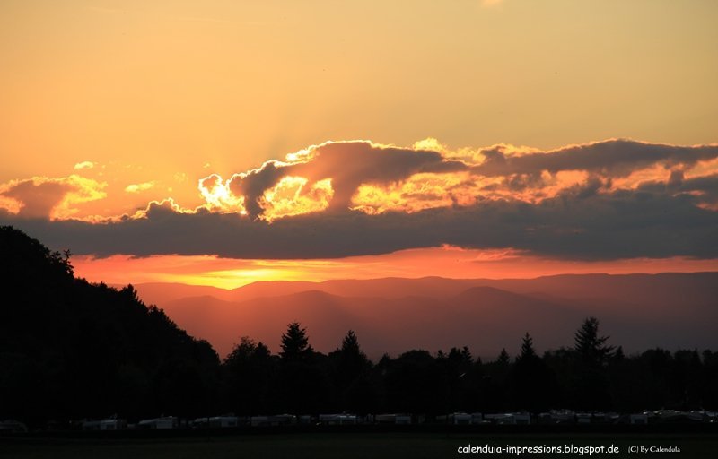 Sonnenuntergang Schwarzwald Vogesen