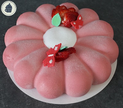 Bavarois "Fleur" Vanille-Fraise