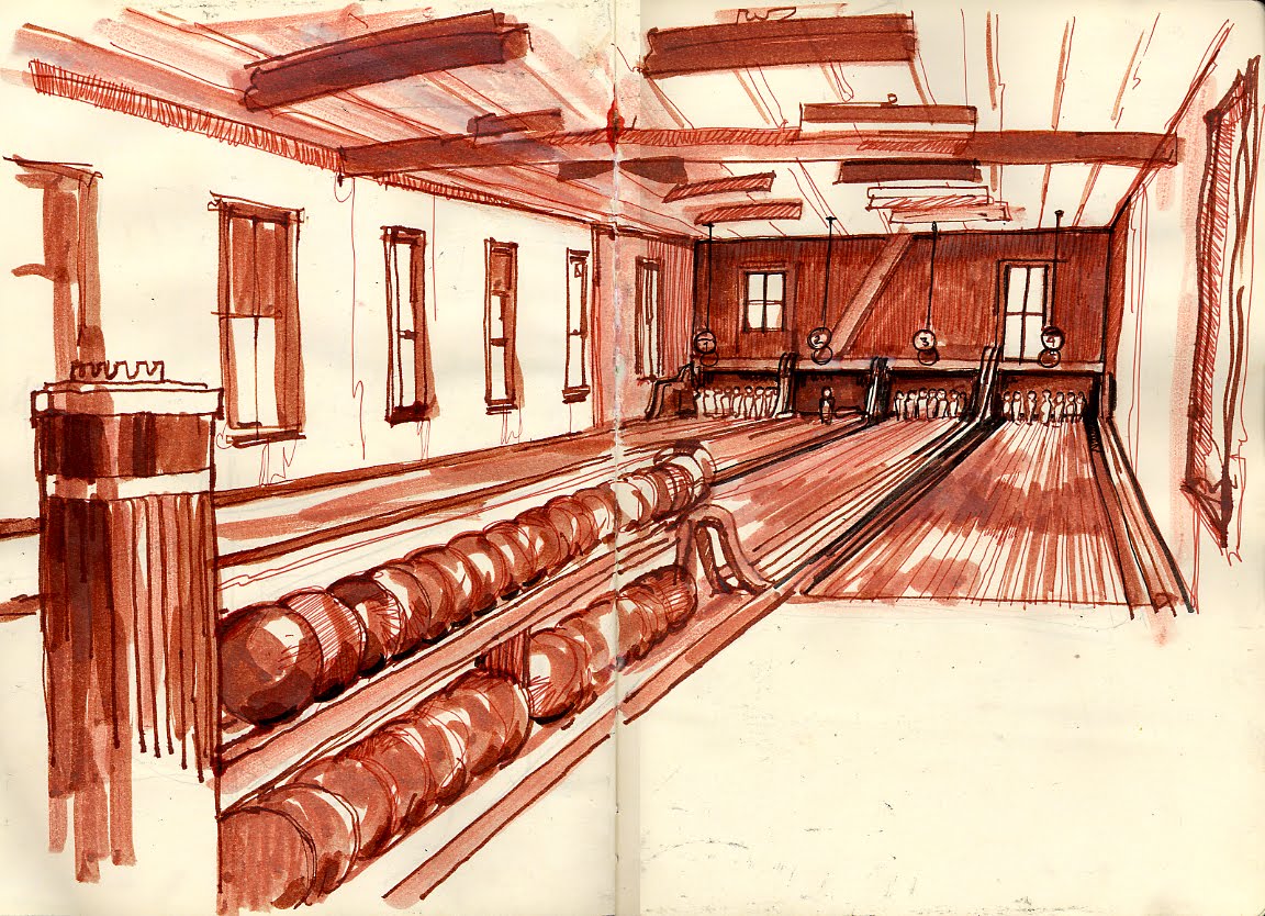 Bowling Alley Sketch