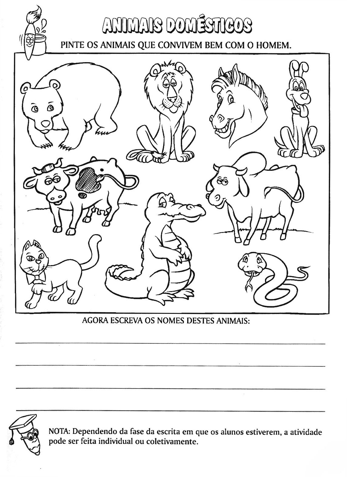 seres vivos animais selvagens e domÉsticos cantinho do educador