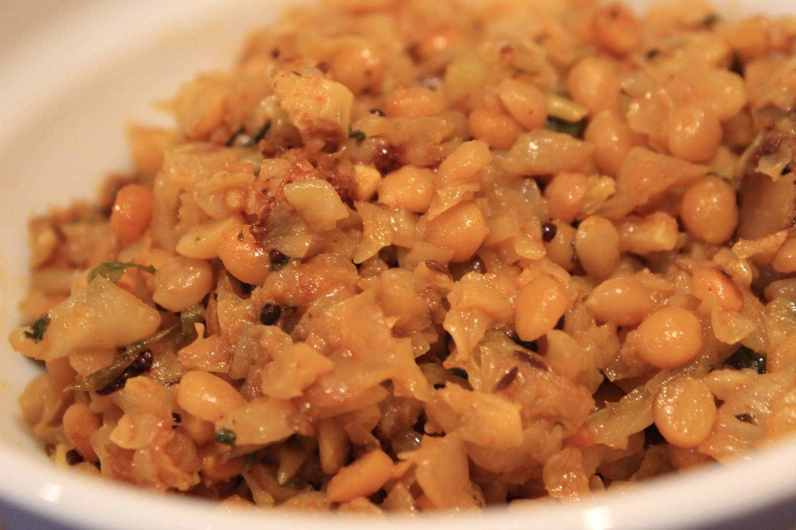 Simple Ingredients Cabbage with Chana dal Curry/Patta gobi chana dal saag