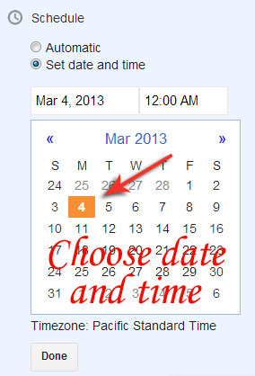 Schedule Blog Posts For Auto Posting in Blogger Tips and Tricks set date and time